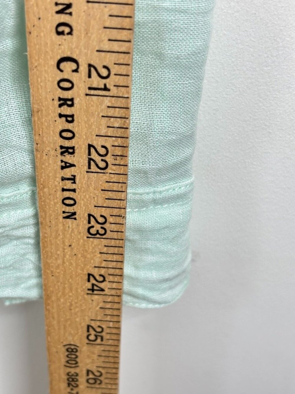 Sigrid Olsen 100% Linen Button Up Top XL Mint Green Lightweight Beach Cover Up - Picture 9 of 9